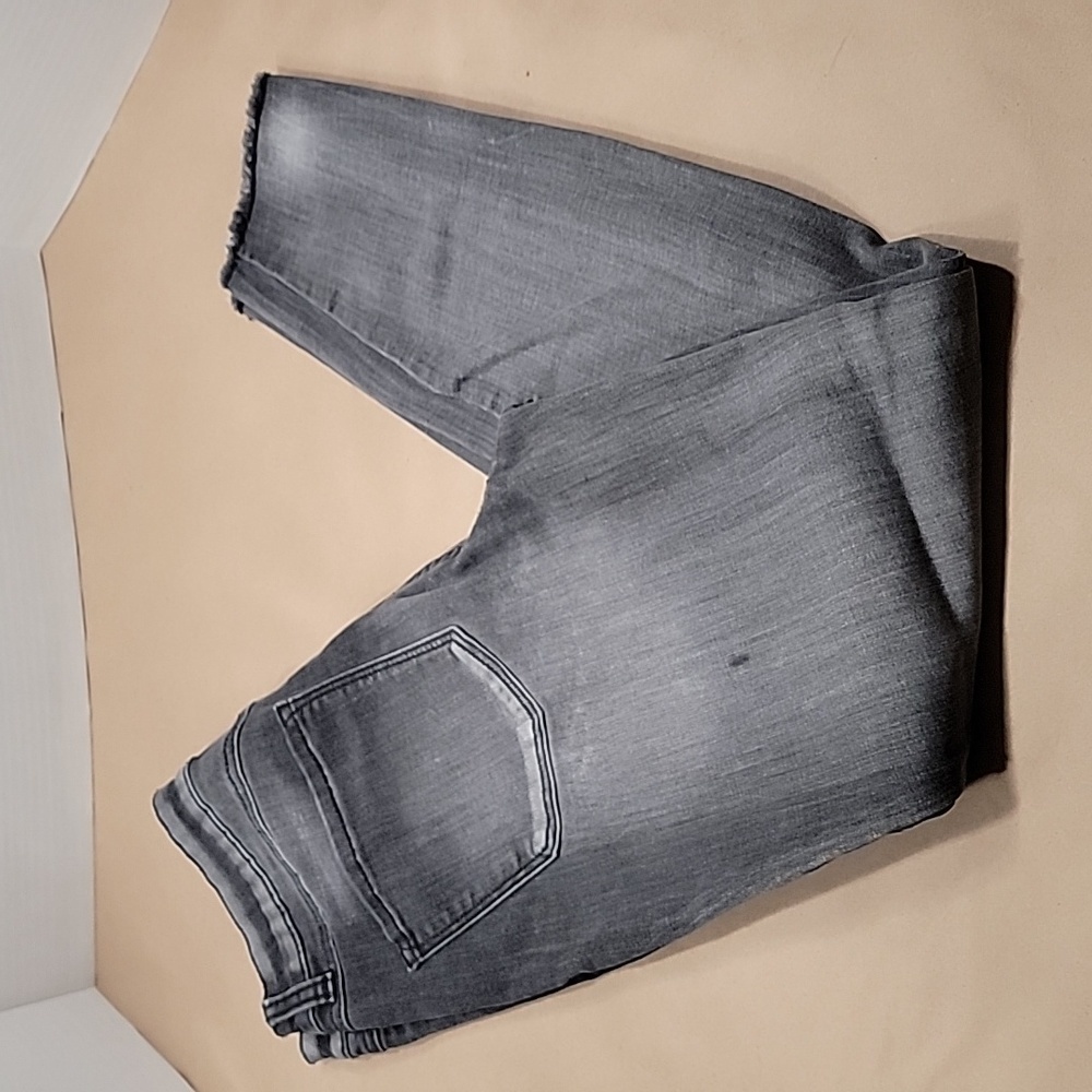 Rewash, Size 7/28, High Rise Distressed Button Fly Washed Black Jeans, EUC